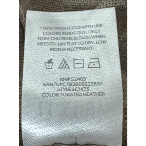 Members Mark Sweater Women’s Size XL Cashmere Blend Open Cardigan Beige - Picture 9 of 9